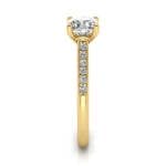 Engagement Ring, Yellow, Cushion Cut Diamond, RSA1, SV