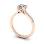 Engagement Ring, Rose Gold, Cushion Cut Diamond, RSA1, 3D Engagement Ring, Rose Gold, Cushion Cut Diamond, RSA1, 3D
