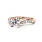 Engagement Ring, Rose Gold, Cushion Cut Diamond, RSA1, LF Engagement Ring, Rose Gold, Cushion Cut Diamond, RSA1, LF