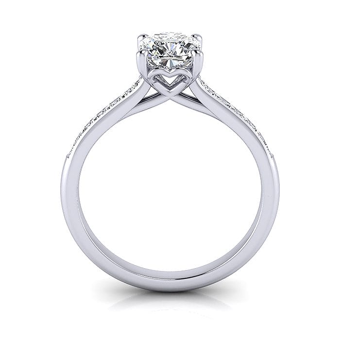 Engagement Ring, Platinum, Cushion Diamond, RSA1, TF Engagement Ring, Platinum, Cushion Diamond, RSA1, TF