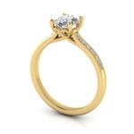 Engagement Ring, Yellow, Oval Cut Diamond, RSA1, 3D Engagement Ring, Yellow, Oval Cut Diamond, RSA1, 3D