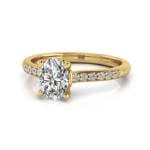 Engagement Ring, Yellow, Oval Cut Diamond, RSA1, LF Engagement Ring, Yellow, Oval Cut Diamond, RSA1, LF