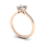 Engagement Ring, Rose Gold, Oval Cut Diamond, RSA1, 3D Engagement Ring, Rose Gold, Oval Cut Diamond, RSA1, 3D