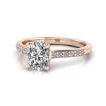 Engagement Ring, Rose Gold, Oval Cut Diamond, RSA1, LF Engagement Ring, Rose Gold, Oval Cut Diamond, RSA1, LF