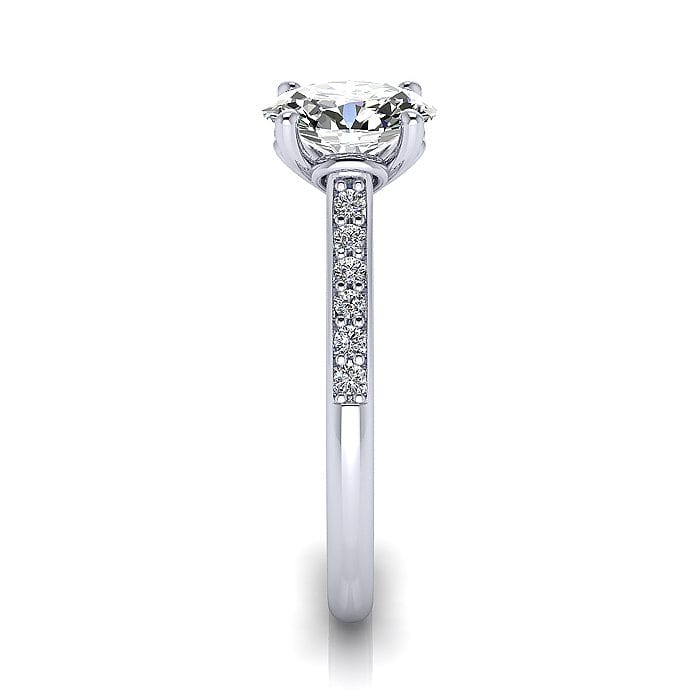Engagement Ring, White Gold, Oval Cut Diamond, RSA1, SV