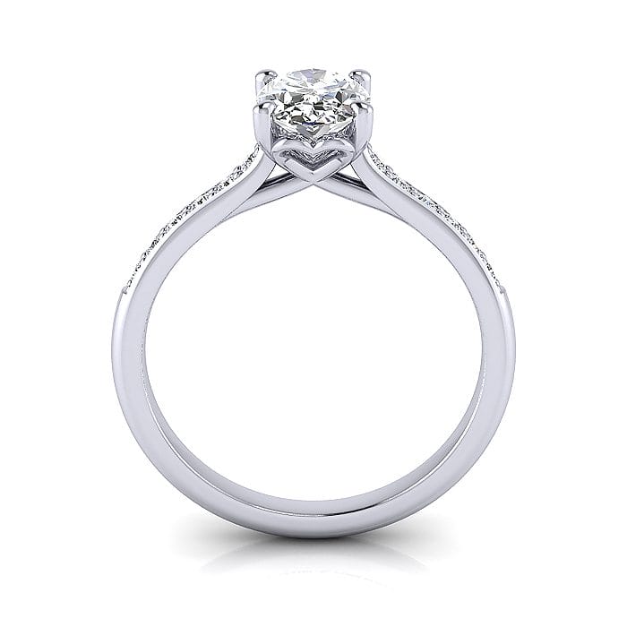 Engagement Ring, Platinum, Oval Cut Diamond, RSA1, TF Engagement Ring, Platinum, Oval Cut Diamond, RSA1, TF