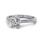Engagement Ring, Platinum, Oval Cut Diamond, RSA1, LF Engagement Ring, Platinum, Oval Cut Diamond, RSA1, LF
