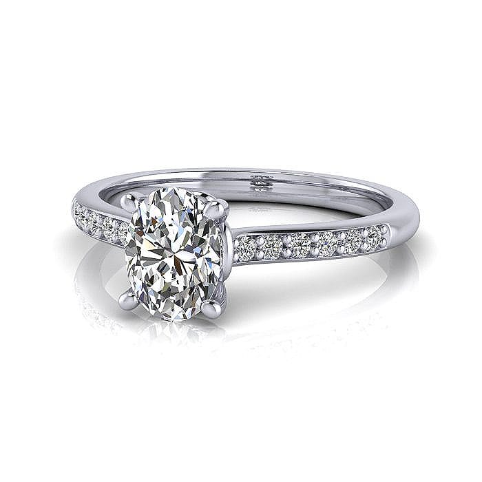 Engagement Ring, Platinum, Oval Cut Diamond, RSA1, LF Engagement Ring, Platinum, Oval Cut Diamond, RSA1, LF