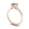 Engagement Ring, Rose Gold, Princess Cut Diamond, RSA1, 3D