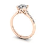 Engagement Ring, Rose Gold, Princess Cut Diamond, RSA1, 3D Engagement Ring, Rose Gold, Princess Cut Diamond, RSA1, 3D