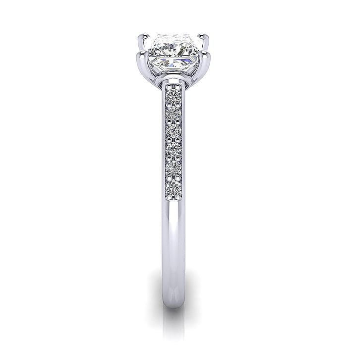 Engagement Ring, Platinum, Princess Cut Diamond, SV