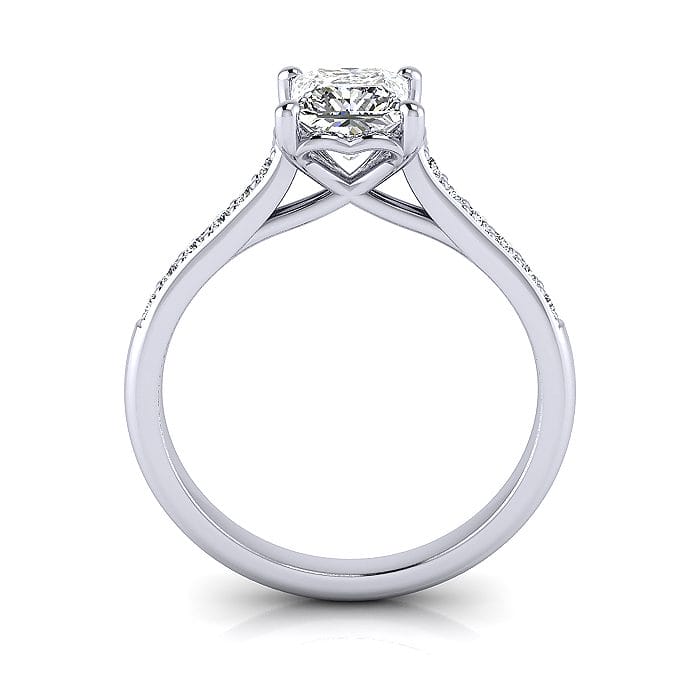 Engagement Ring, Platinum, Princess Cut Diamond, TF