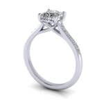 Engagement Ring, Platinum, Princess Cut Diamond, 3D Engagement Ring, Platinum, Princess Cut Diamond, 3D