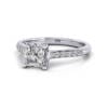 Engagement Ring, Platinum, Princess Cut Diamond, LF