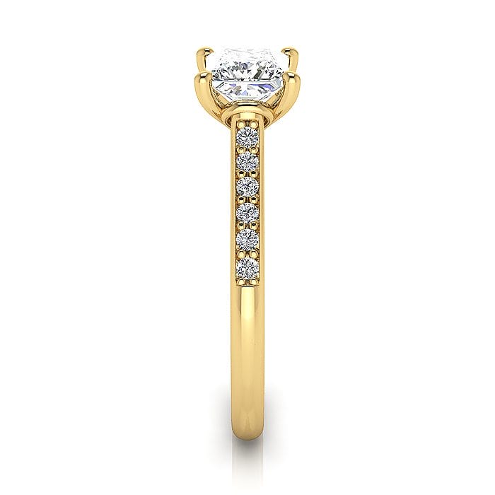 Engagement Ring, Yellow, Princess Cut Diamond, RSA1, SV