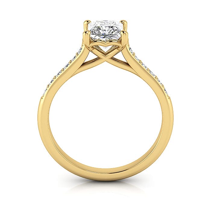 Engagement Ring, Yellow, Princess Cut Diamond, RSA1, TF