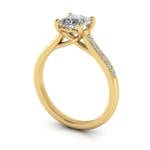 Engagement Ring, Yellow, Princess Cut Diamond, RSA1, 3D Engagement Ring, Yellow, Princess Cut Diamond, RSA1, 3D