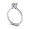 Engagement Ring, White Gold, Asscher Cut Diamond, 3D