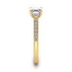 Engagement Ring, Yellow Gold, Asscher Cut Diamond, SV Engagement Ring, Yellow Gold, Asscher Cut Diamond, SV