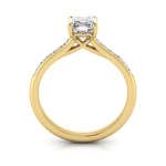 Engagement Ring, Yellow Gold, Asscher Cut Diamond, TF Engagement Ring, Yellow Gold, Asscher Cut Diamond, TF
