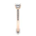 Engagement Ring, Rose Gold, Asscher Cut Diamond, SV Engagement Ring, Rose Gold, Asscher Cut Diamond, SV