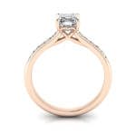 Engagement Ring, Rose Gold, Asscher Cut Diamond, TF Engagement Ring, Rose Gold, Asscher Cut Diamond, TF