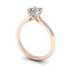 Engagement Ring, Rose Gold, Asscher Cut Diamond, 3D
