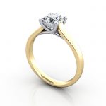 princess cut Diamond Engagement Ring Yellow Gold