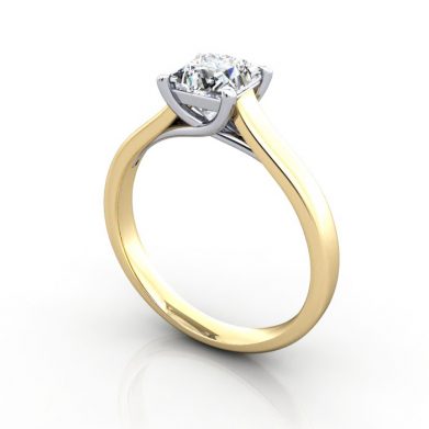 princess cut Diamond Engagement Ring Yellow Gold