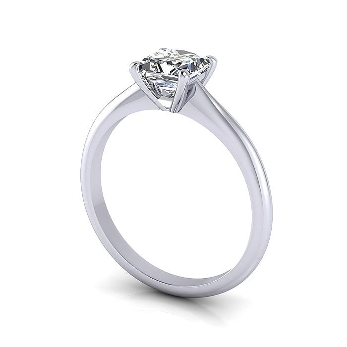 Engagement Ring, Princess Cut, RS14, White Gold, 3D Engagement Ring, Princess Cut, RS14, White Gold, 3D