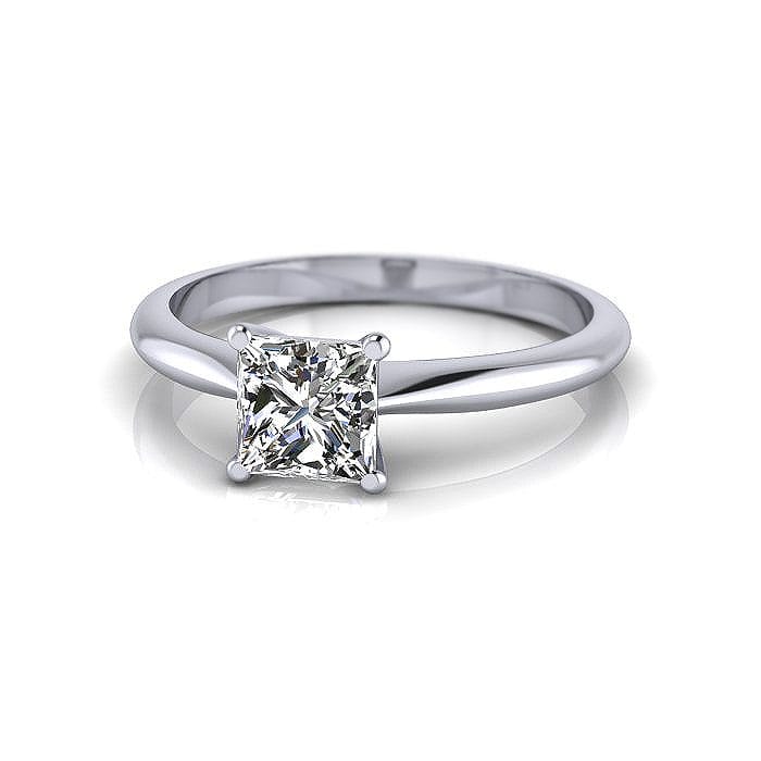 Engagement Ring, Princess Cut, RS14, White Gold, LF Engagement Ring, Princess Cut, RS14, White Gold, LF
