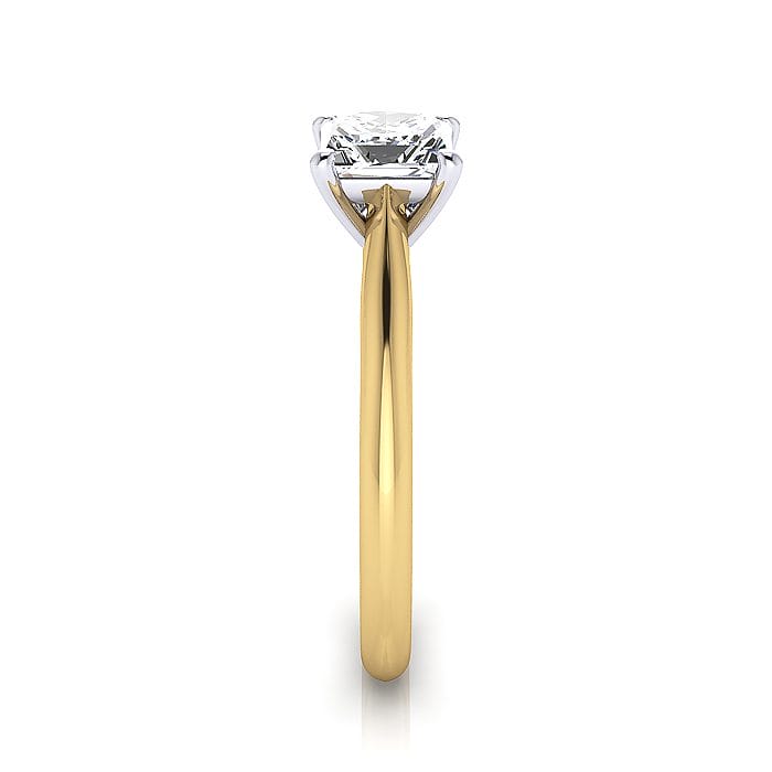 Engagement Ring, Princess Cut, RS14, Yellow Gold, SV