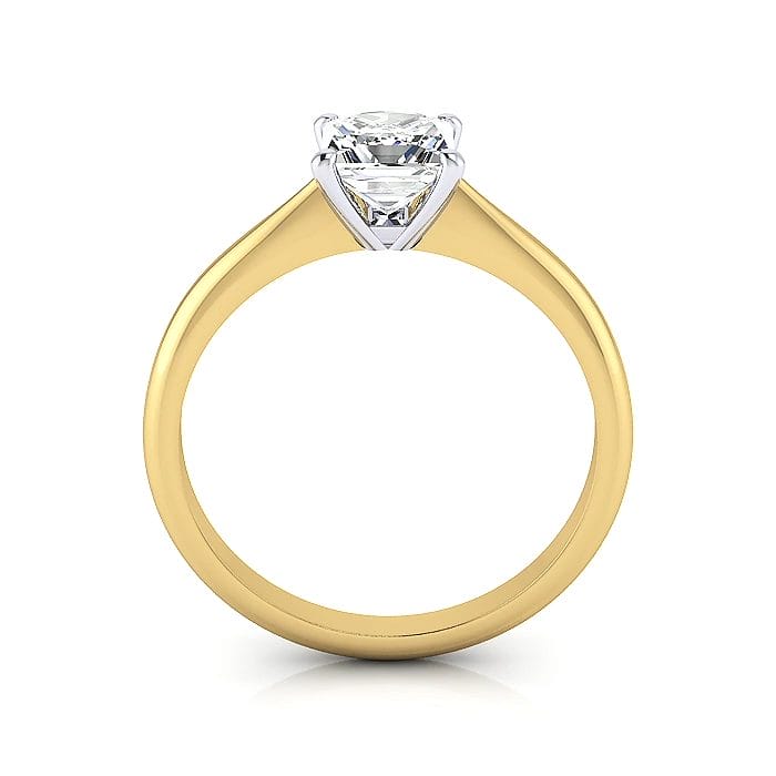 Engagement Ring, Princess Cut, RS14, Yellow Gold, TF