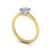 Engagement Ring, Princess Cut, RS14, Yellow Gold, 3D
