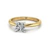 Engagement Ring, Princess Cut, RS14, Yellow Gold, LF