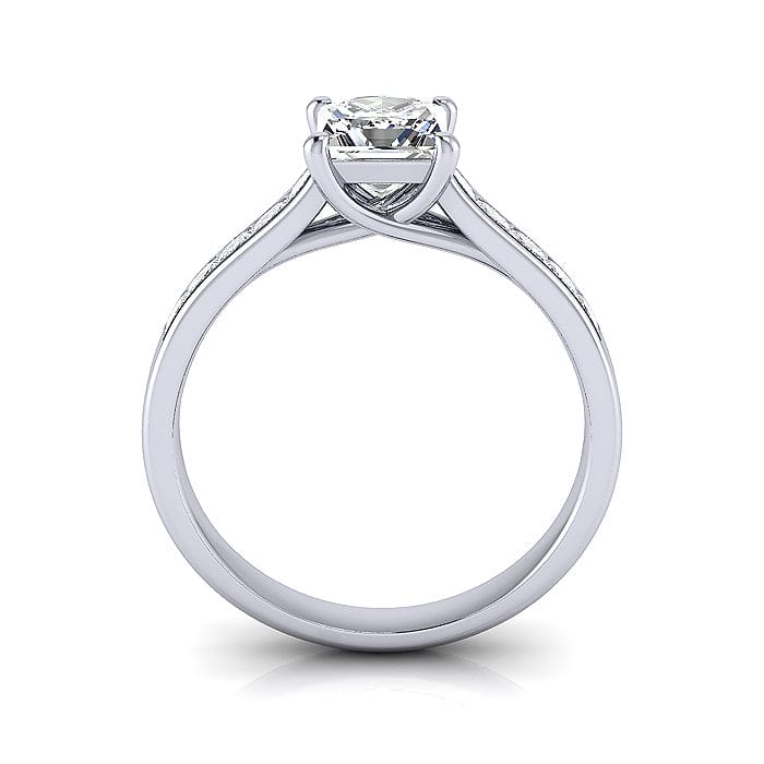 Engagement Ring, Princess Cut, RSA2, White Gold, TF