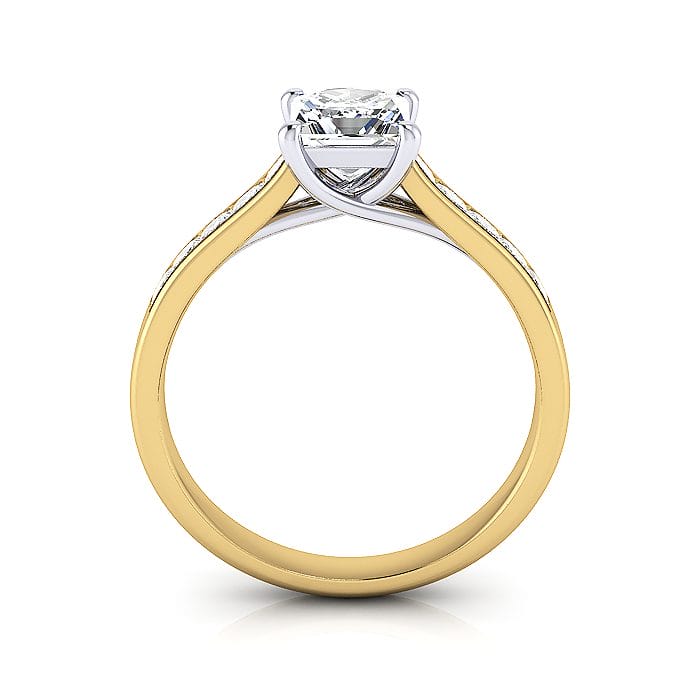 Engagement Ring, Princess Cut, RSA2, Yellow Gold, TF