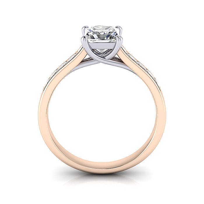 Engagement Ring, Princess Cut, RSA2, Rose Gold, TF