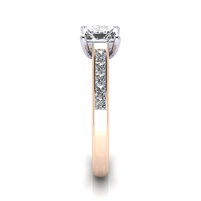 Engagement Ring, Princess Cut, RSA2, Rose Gold, SV