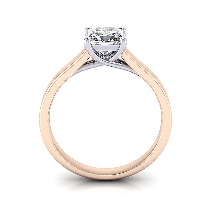 Engagement Ring, Princess Cut, RS12, Rose Gold, TF