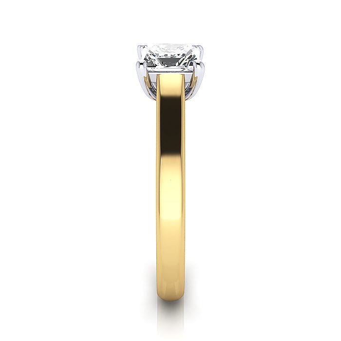Engagement Ring, Princess Cut, RS12, Yellow Gold, SV