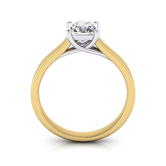 Engagement Ring, Princess Cut, RS12, Yellow Gold, TF