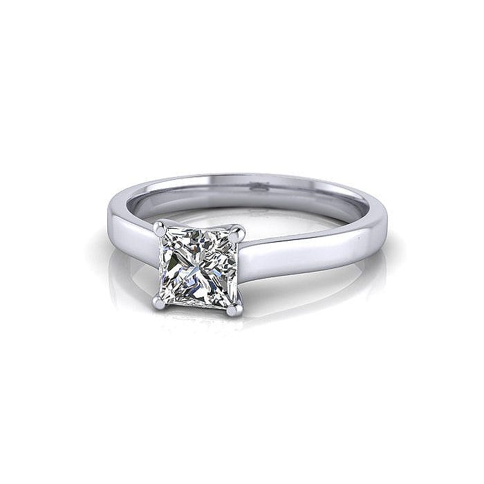 Engagement Ring, Princess Cut, RS12, Platinum, LF Engagement Ring, Princess Cut, RS12, Platinum, LF