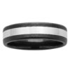 Black Zirconium Wedding Ring PD554Z