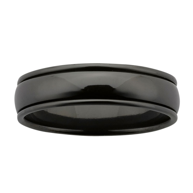 Black Zirconium Wedding Ring PD10BGGZ