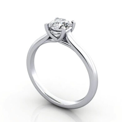 Thumb Diamond Ring RS16 Platinum 3D