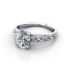 Oval Cut Vintage Diamond Ring Platinum RV1 LF