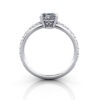 Oval Cut Vintage Diamond Ring Platinum RV1 TF