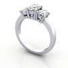 Oval Cut Trilogy Diamond Ring RT13 Platinum 3D