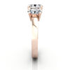 Oval Cut Trilogy Diamond Ring RT13 Rose Gold SV